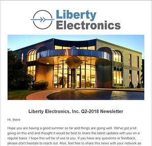 Liberty Newsletter Thumbnail | Liberty Electronics Newsletter, Liberty Electronics®